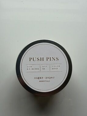 Essentials Push Pins Tin - Gold